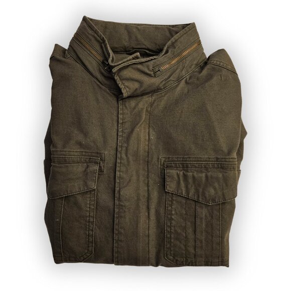 OLD NAVY DARK GREEN TACTICAL POCKET JACKET SIZE LARGE - Picture 1 of 3